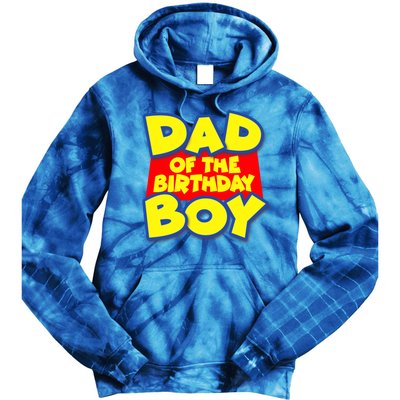 Cartoony Dad of the Birthday Boy Tie Dye Hoodie