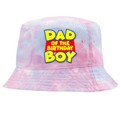 Cartoony Dad of the Birthday Boy Tie-Dyed Bucket Hat