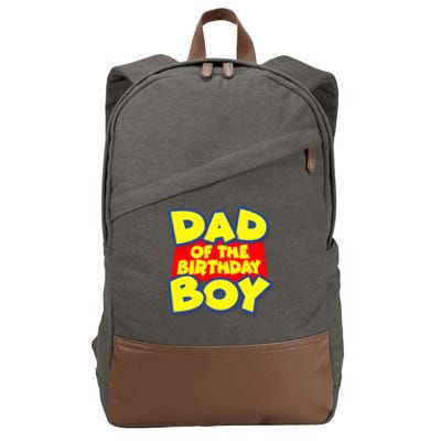 Cartoony Dad of the Birthday Boy Cotton Canvas Backpack