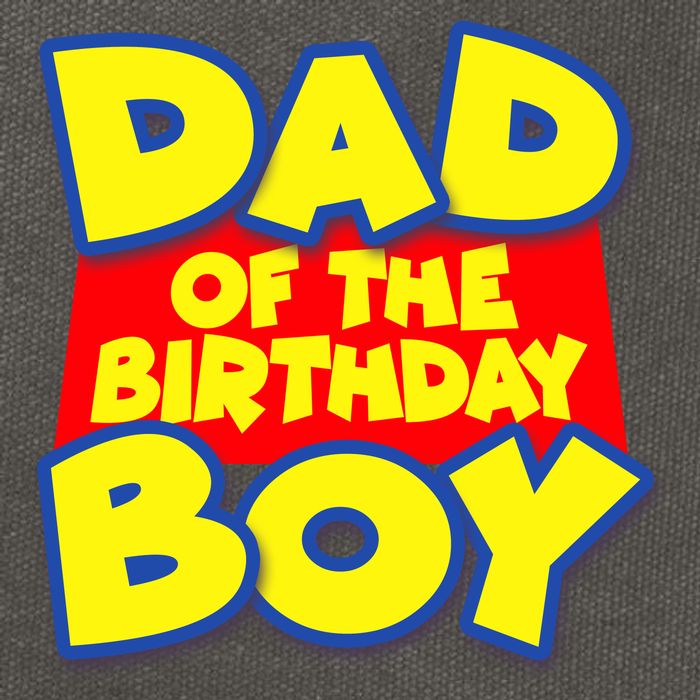 Cartoony Dad of the Birthday Boy Cotton Canvas Backpack