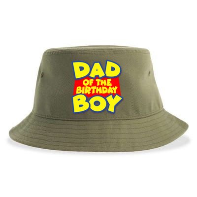 Cartoony Dad of the Birthday Boy Sustainable Bucket Hat