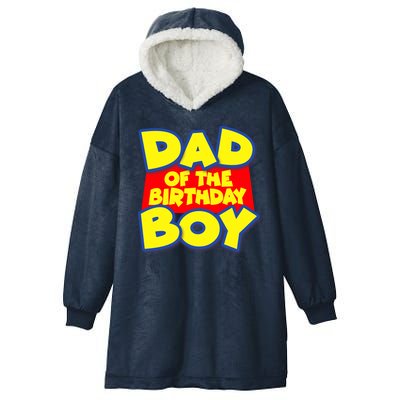 Cartoony Dad of the Birthday Boy Hooded Wearable Blanket