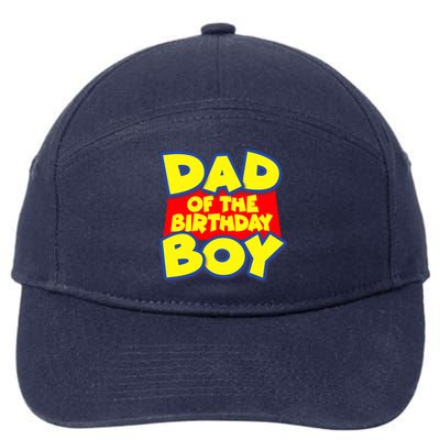 Cartoony Dad of the Birthday Boy 7-Panel Snapback Hat