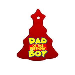 Cartoony Dad of the Birthday Boy Ceramic Tree Ornament