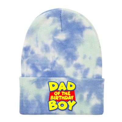 Cartoony Dad of the Birthday Boy Tie Dye 12in Knit Beanie