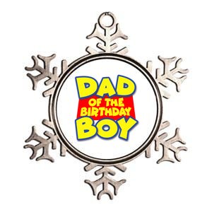 Cartoony Dad of the Birthday Boy Metallic Star Ornament