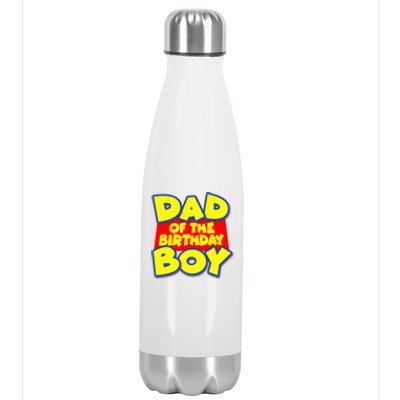 Cartoony Dad of the Birthday Boy Stainless Steel Insulated Water Bottle