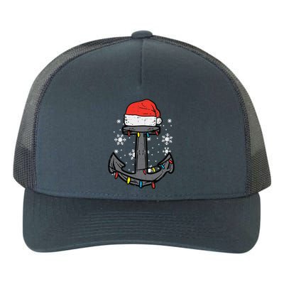 Christmas Anchor Santa Xmas Boat Sailing Captain Funny Dad Yupoong Adult 5-Panel Trucker Hat