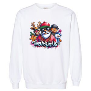 Christmas African Santa They Not Like Us Merry Christmas Day Garment-Dyed Sweatshirt