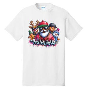 Christmas African Santa They Not Like Us Merry Christmas Day Tall T-Shirt