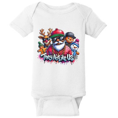 Christmas African Santa They Not Like Us Merry Christmas Day Baby Bodysuit