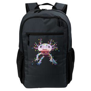 Christmas Axolotl Santa Hat Lights Japanese Cute Anime Xmas Daily Commute Backpack