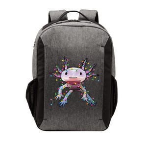 Christmas Axolotl Santa Hat Lights Japanese Cute Anime Xmas Vector Backpack