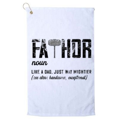 Can Am Spyder Ridersfathor Like Dad Just Way Mightier FatherS Day Fathor Platinum Collection Golf Towel