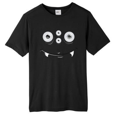 Cute And Spooky Halloween Monster Face Wth Orange Tall Fusion ChromaSoft Performance T-Shirt