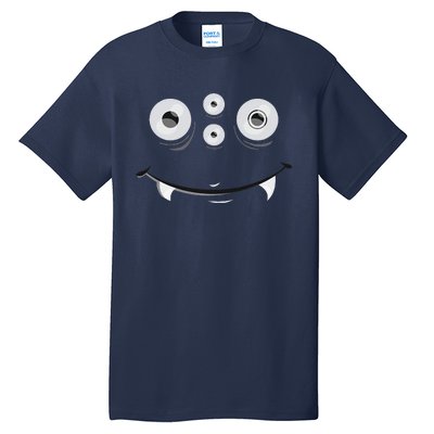 Cute And Spooky Halloween Monster Face Wth Orange Tall T-Shirt