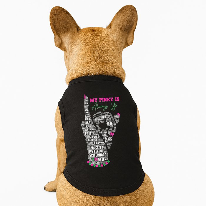 Cool AKA Sorority My Pinky Is Always Up Word Art Doggie Tank