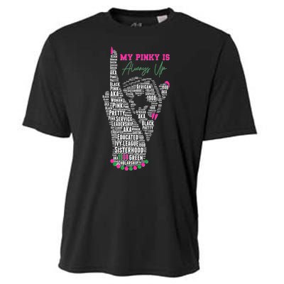 Cool AKA Sorority My Pinky Is Always Up Word Art Cooling Performance Crew T-Shirt