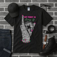 Cool AKA Sorority My Pinky Is Always Up Word Art Tall T-Shirt
