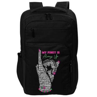 Cool AKA Sorority My Pinky Is Always Up Word Art Impact Tech Backpack