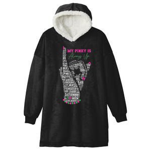 Cool AKA Sorority My Pinky Is Always Up Word Art Hooded Wearable Blanket