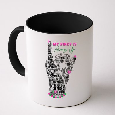 Cool AKA Sorority My Pinky Is Always Up Word Art Mug