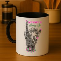 Cool AKA Sorority My Pinky Is Always Up Word Art Mug