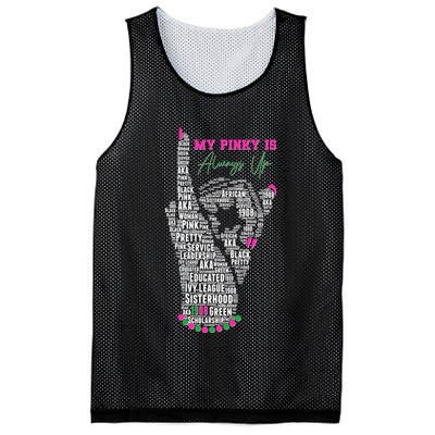 Cool AKA Sorority My Pinky Is Always Up Word Art Mesh Reversible Basketball Jersey Tank