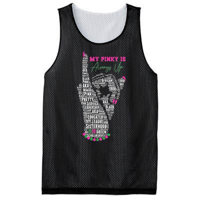 Cool AKA Sorority My Pinky Is Always Up Word Art Mesh Reversible Basketball Jersey Tank