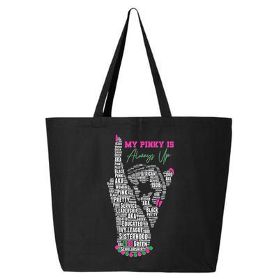 Cool AKA Sorority My Pinky Is Always Up Word Art 25L Jumbo Tote