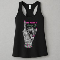 Cool AKA Sorority My Pinky Is Always Up Word Art Womens Tank Top