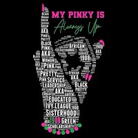 Cool AKA Sorority My Pinky Is Always Up Word Art Baby Bodysuit