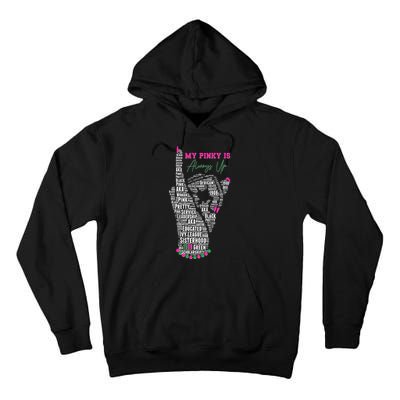 Cool AKA Sorority My Pinky Is Always Up Word Art Tall Hoodie