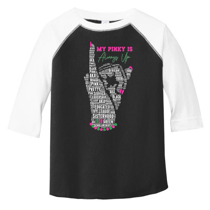 Cool AKA Sorority My Pinky Is Always Up Word Art Toddler Fine Jersey T-Shirt