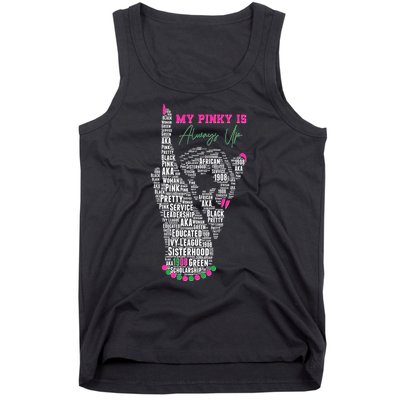 Cool AKA Sorority My Pinky Is Always Up Word Art Tank Top