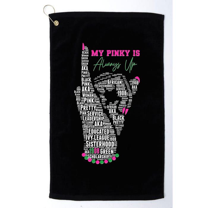 Cool AKA Sorority My Pinky Is Always Up Word Art Golf Towel