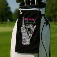 Cool AKA Sorority My Pinky Is Always Up Word Art Golf Towel