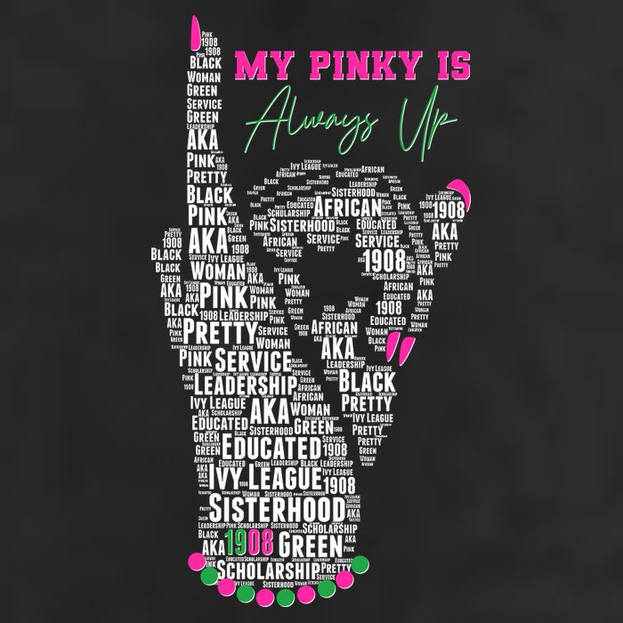 Cool AKA Sorority My Pinky Is Always Up Word Art Golf Towel