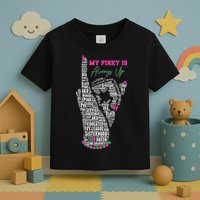 Cool AKA Sorority My Pinky Is Always Up Word Art Toddler T-Shirt