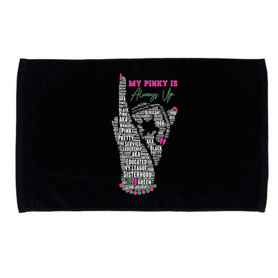 Cool AKA Sorority My Pinky Is Always Up Word Art Microfiber Hand Towel
