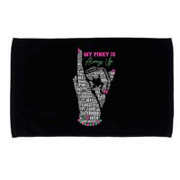 Cool AKA Sorority My Pinky Is Always Up Word Art Microfiber Hand Towel