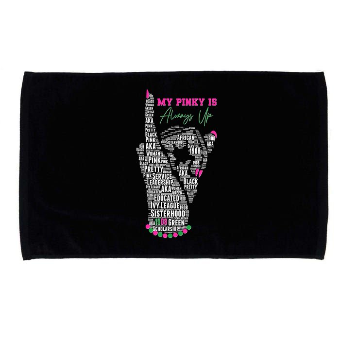 Cool AKA Sorority My Pinky Is Always Up Word Art Microfiber Hand Towel