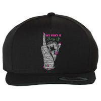 Cool AKA Sorority My Pinky Is Always Up Word Art Wool Snapback Cap