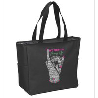 Cool AKA Sorority My Pinky Is Always Up Word Art Zip Tote Bag