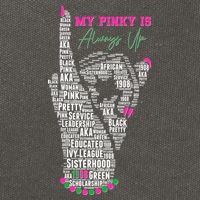 Cool AKA Sorority My Pinky Is Always Up Word Art Cotton Canvas Backpack