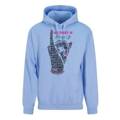 Cool AKA Sorority My Pinky Is Always Up Word Art Unisex Surf Hoodie