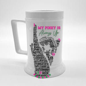 Cool AKA Sorority My Pinky Is Always Up Word Art Beer Stein