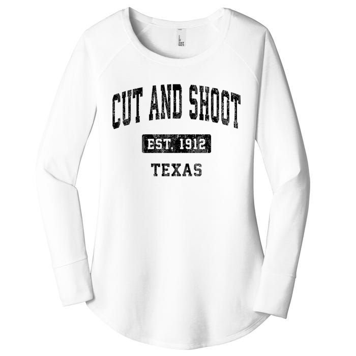 Cut And Shoot Texas Tx Vintage Sports Established Design Women's Perfect Tri Tunic Long Sleeve Shirt