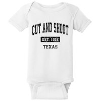 Cut And Shoot Texas Tx Vintage Sports Established Design Baby Bodysuit