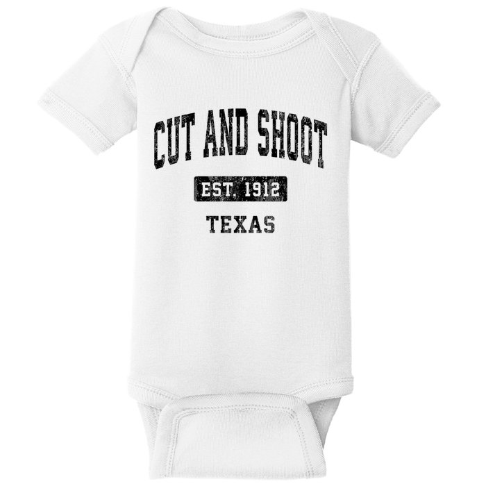 Cut And Shoot Texas Tx Vintage Sports Established Design Baby Bodysuit